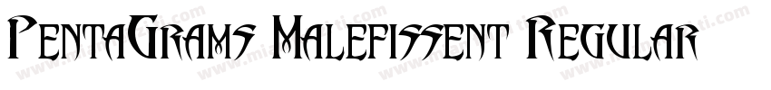PentaGrams Malefissent Regular字体转换